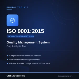 ISO 9001:2015 / Amd 1:2024 Gap Analysis Tool with Climate Change update
