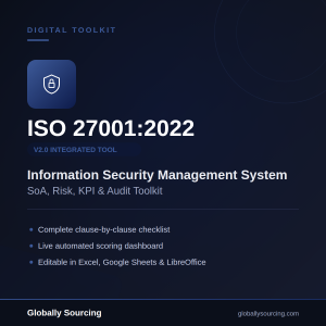 ISO 27001:2022 ISMS Integrated Management Toolkit All‑in‑One SoA, Risk, KPI, Audit & Dashboard
