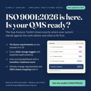 ISO 9001:2026 Quality Management System Gap Analysis Toolkit